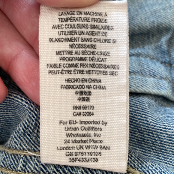 Free People Knit Hooded Distressed Denim Jacket, Size Small - Picture 11 of 13